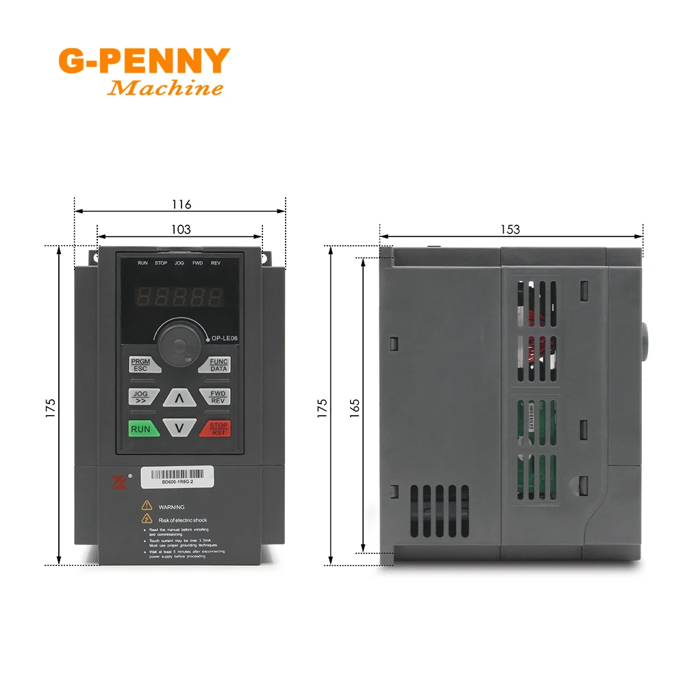 1.5KW FuLing Inverter 220v/380v Vector Frequency Inverter 1HP or 3HP Input 3HP Output Motor Speed Control 0-1000Hz