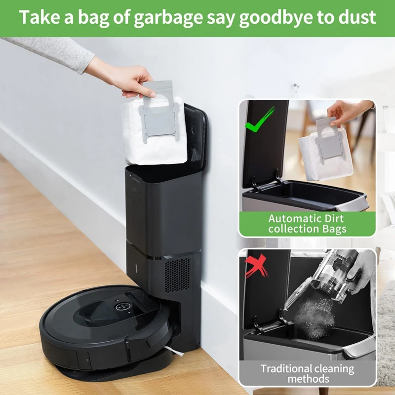 ถุงเครื่องดูดฝุ่นสำหรับ iRobot Roomba I7/I7 + I7บวก/I3 +/I3บวก/I4 +/I6 + I6 plus/ I8 18 +/J7 J7 +/S9 s9 + S9 PLUS การแทนที่