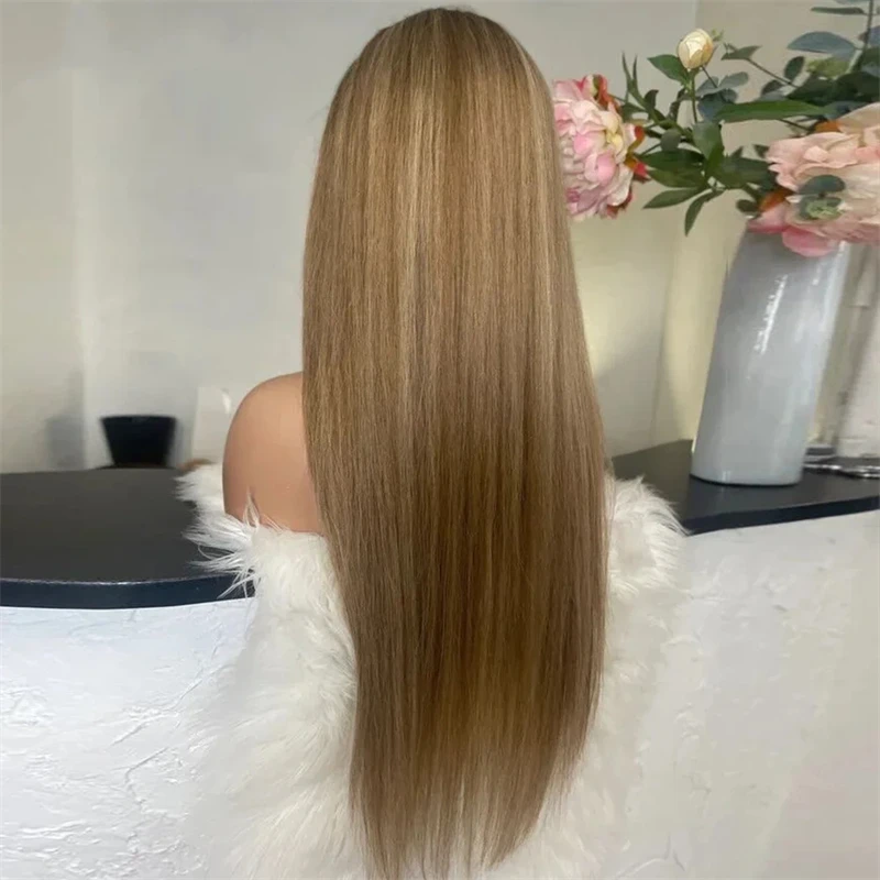 13x6 Hd Transparent Lace Frontal Wig Human Hair 613 Blonde Colored Straight Ash Blonde Full Lace Human Hair Wigs Ombre Highlight