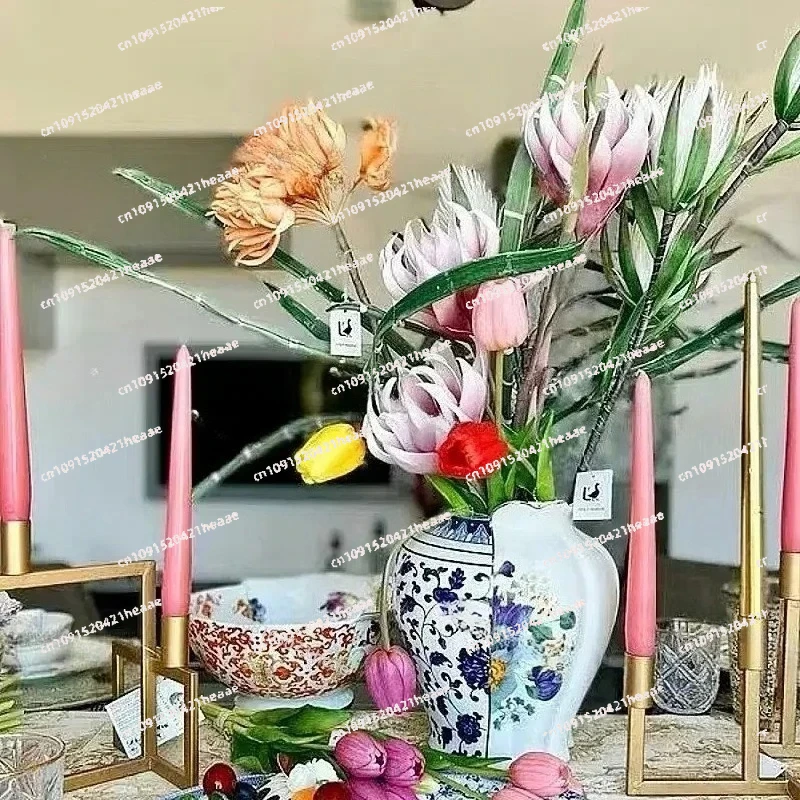 Suitable for Latest Fashionable and Versatile High End Taste  Western Combination Ceramic Vase Living Room Decoration