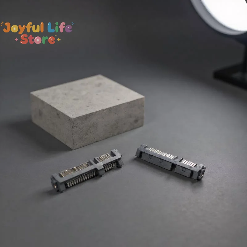5pcs SATA Interface Socket SSD Solid State Drive Seat 7+15P 22PIN Male Connector Seat Sinking Plate Patch Type Connector Port