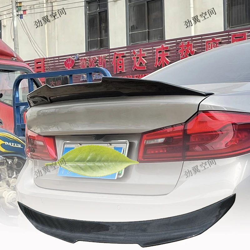 Suitable for BMW 5 Series  G30 modify PSM Style Carbon fiber Rear Spoiler Trunk wing 2018-2020  unpainted carbonSpoiler