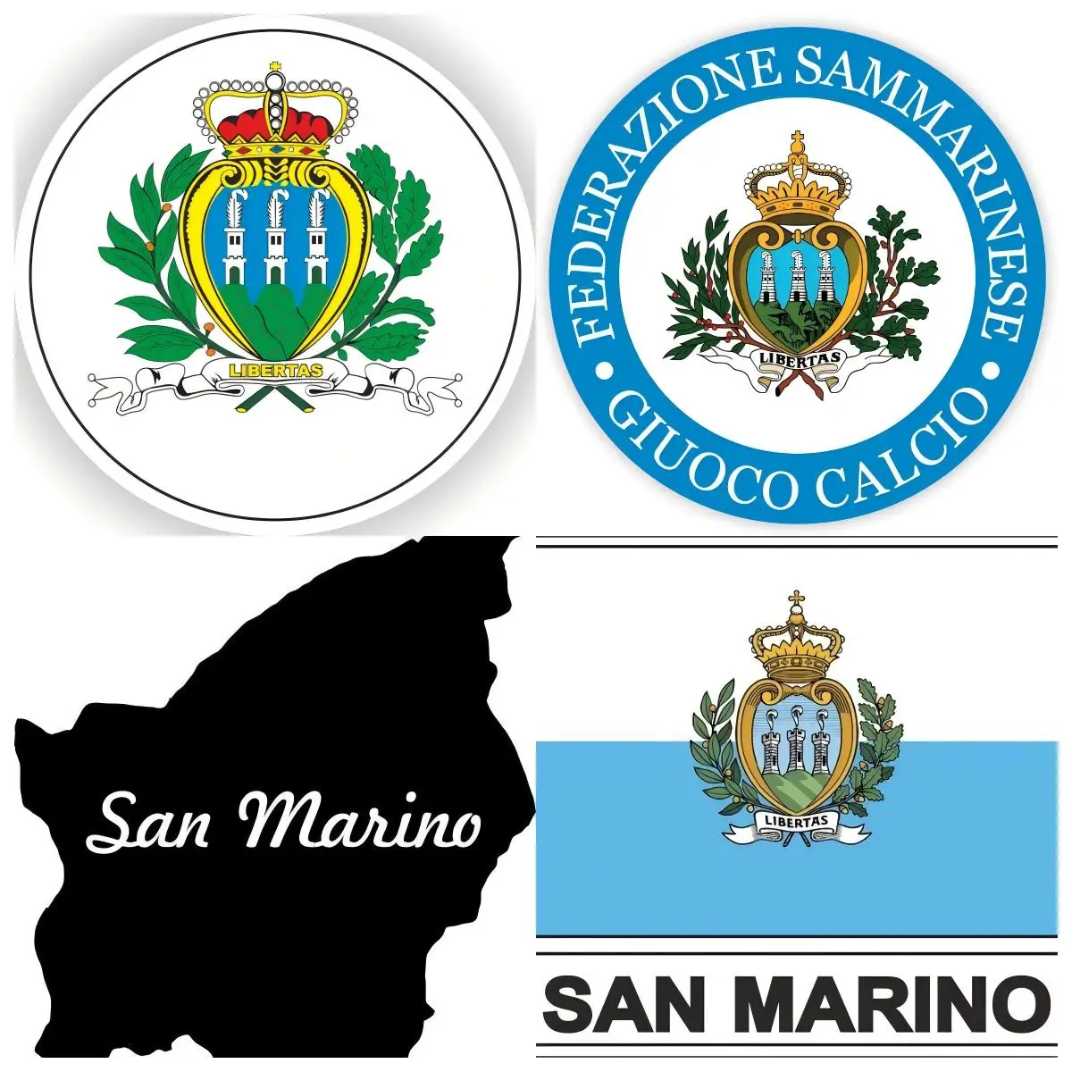 

San Marino National Football Federation Team Soccer Sticker Decal