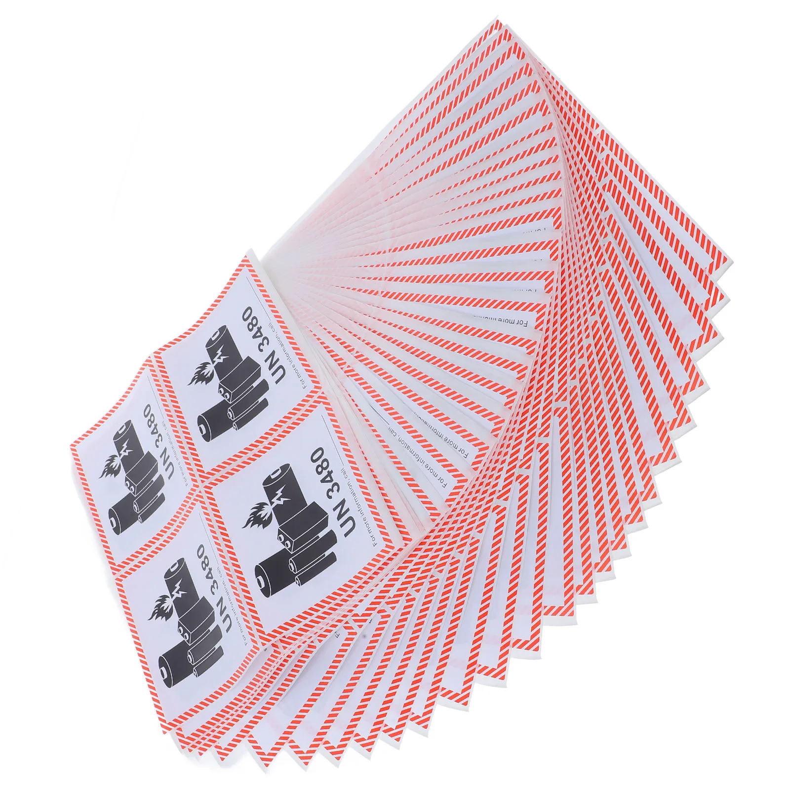 Fire Safety Labels For Shipping Un3480 Waterproof Adhesive Caution Stickers Folder Tags