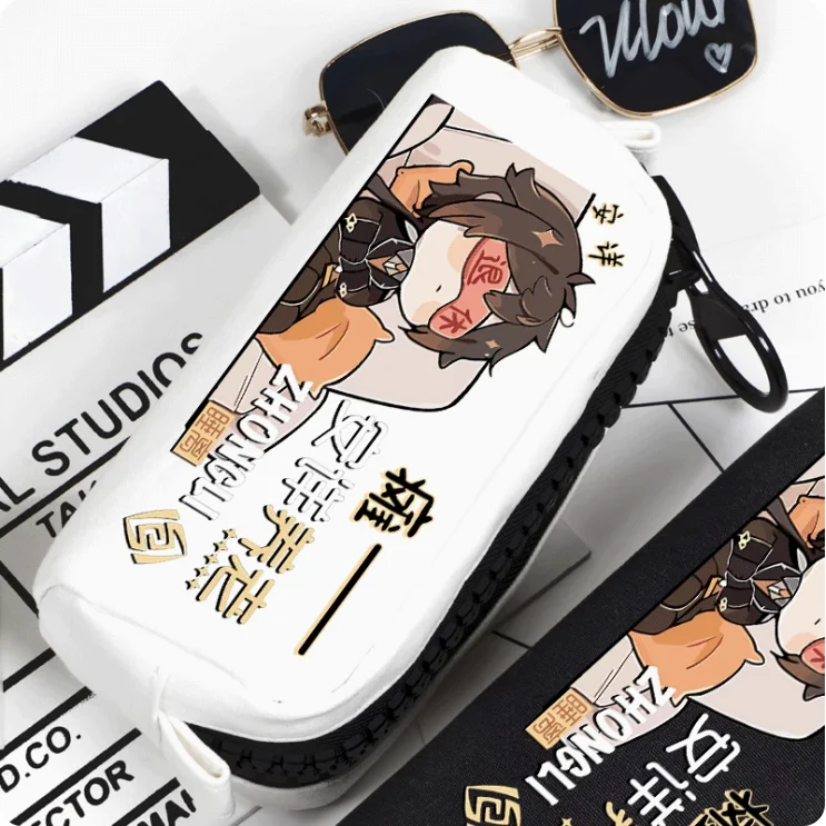 

Anime Genshin Impact Zhongli Pencil Case Oxford Canvas Storage Bag Pencil Box Pencilcase School Pen Bag 1947