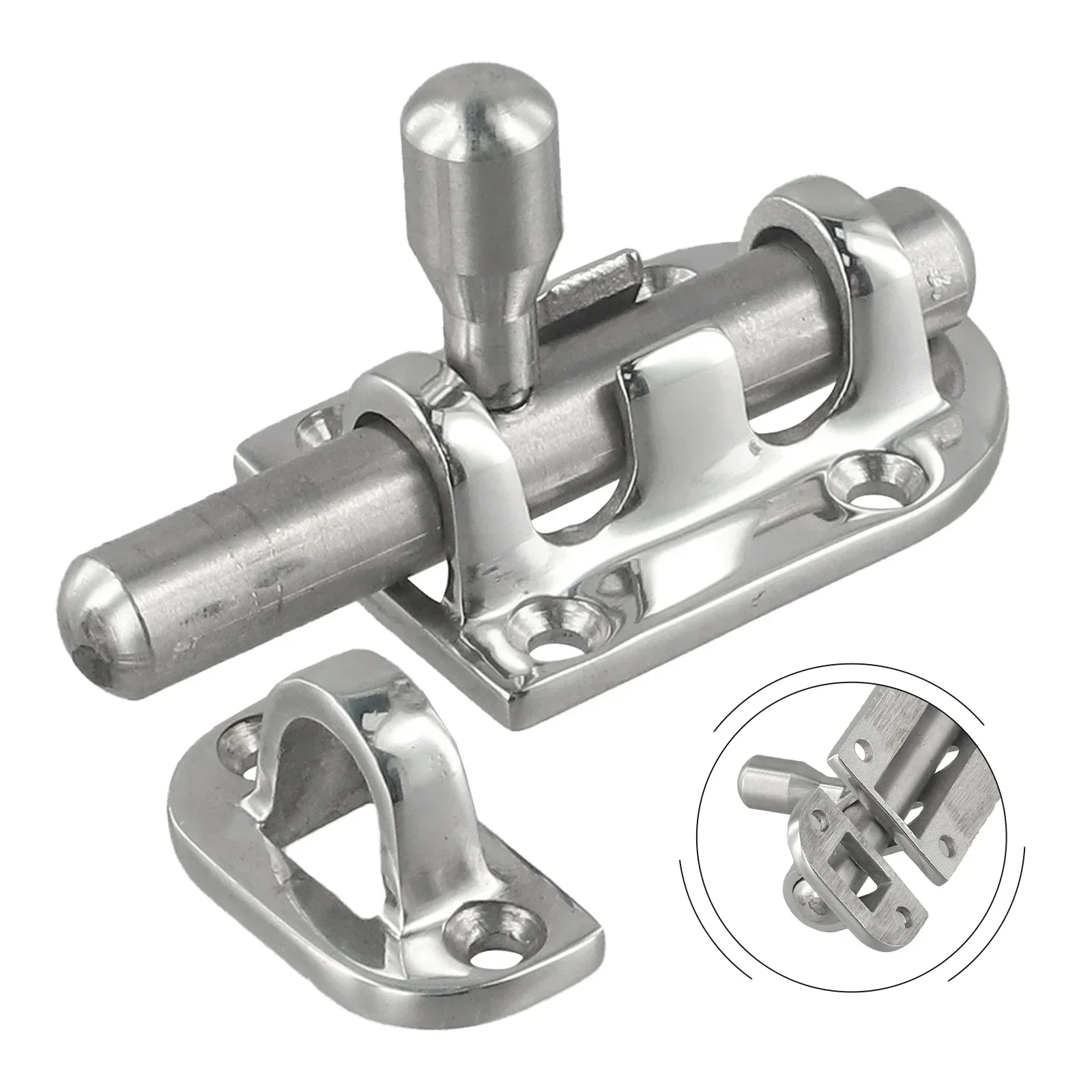 1pc 316 Stainless Steel Boat Door Lock Latch 60cm Marine Boat Door Window Lock Latch Slide Bolt Clasp
