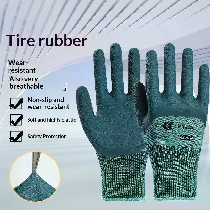 Gloves Rubber Palm Coated Durable Thorn Proof Protection Gloves Breathable Waterproof For Cactus Rose Blackberry