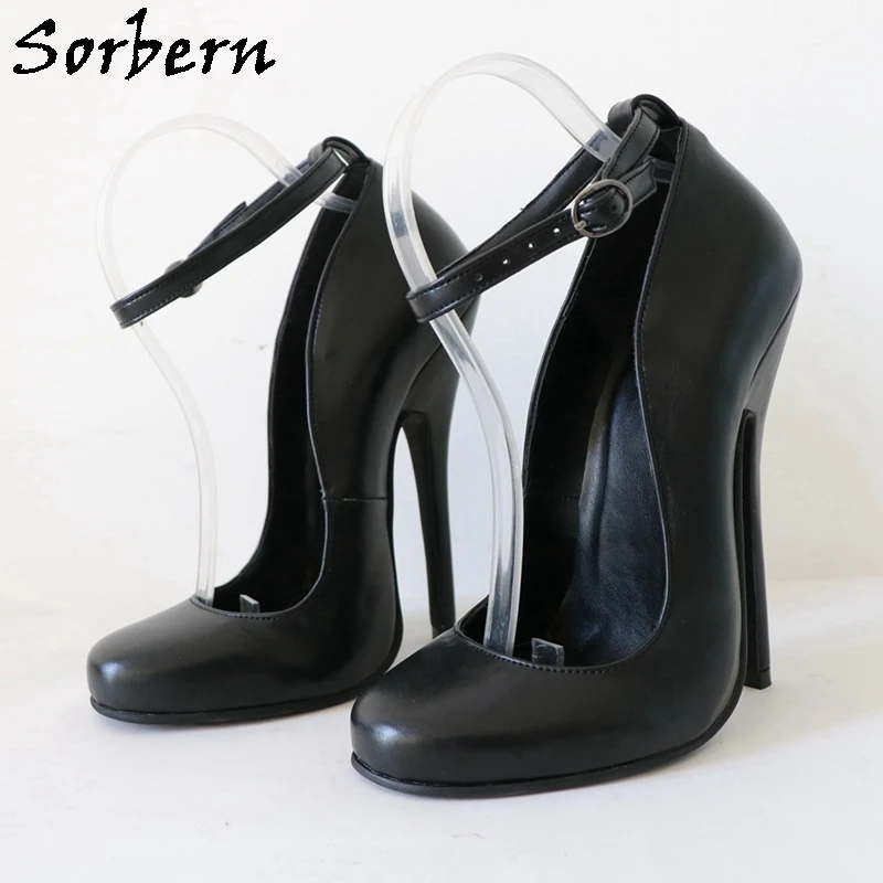 

Sorbern 16Cm Genuine Leather Women Pump Shoes Retro Sissy Boy Shoes Stilettos High Heels Special Arch Party Footwear Custom