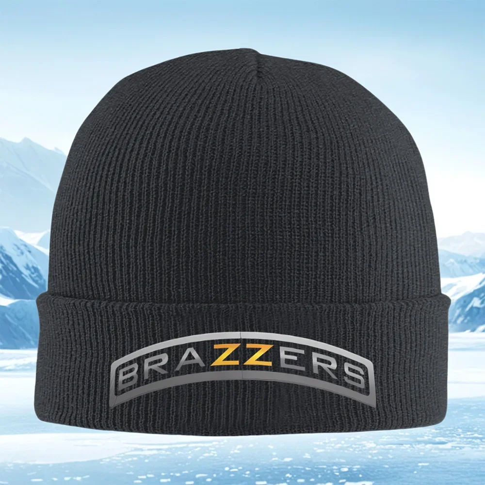 2026 Curved silver logo text design Men Women Unisex Knitted Hat Beanie Pullover Cap Winter Thermal Warm Christmas Outdoor Cycli