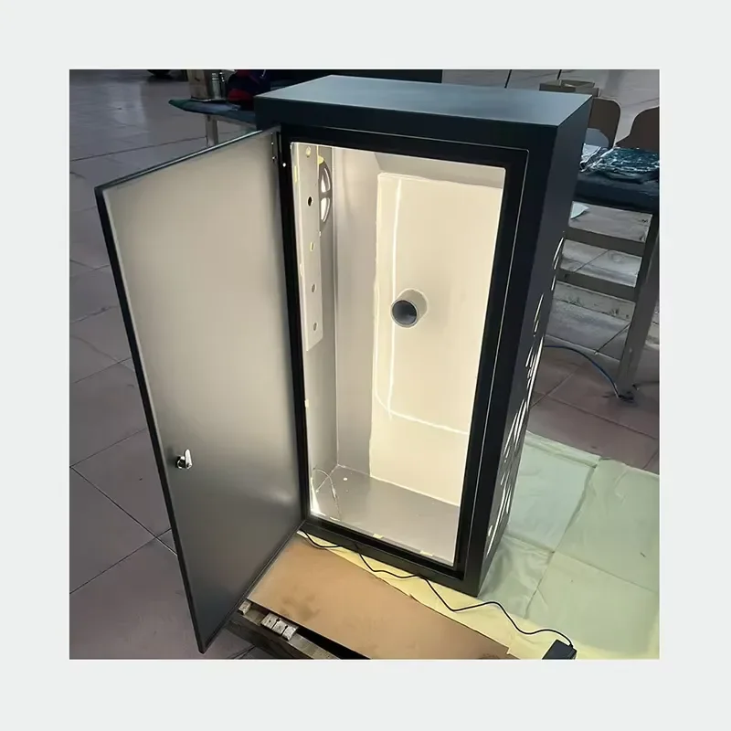 Freestanding Metal Post Box with LED Lighted House Number - Secure & Modern