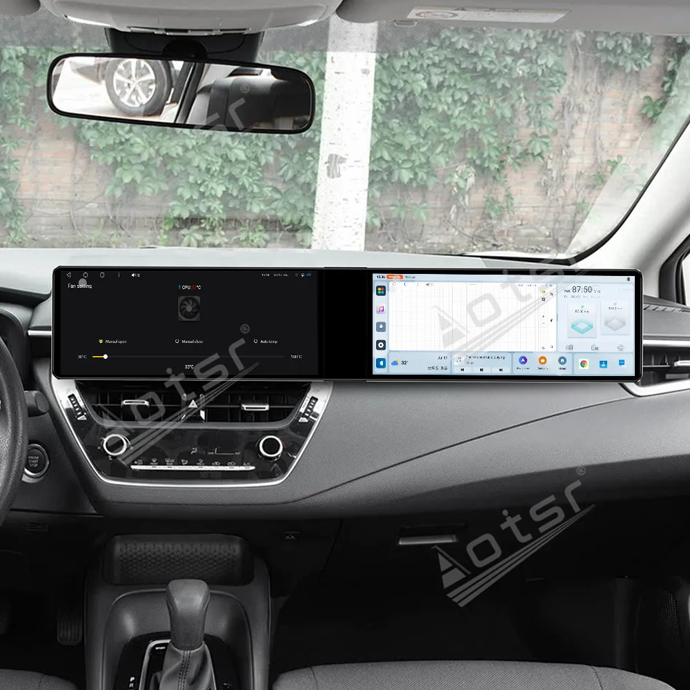 Dual 12.3 Inch Android 13 For Toyota Corolla Cross 2017-2024 Car GPS Navigation CarPlay Qualcomm Chip HD Touch Screen Head Unit