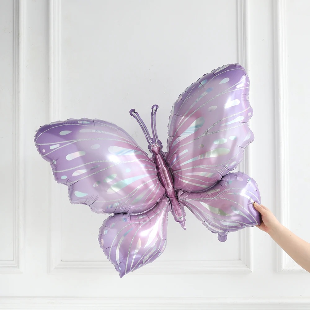 10pcs Purple Butterfly 40inch Number Balloon Set Large Colorful Butterfly Foil Balloon Baby Shower Birthday Party Christmas Deco