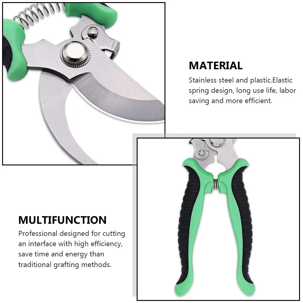 

1pc Safety Lock Pruning Shears Gardening Tools Heavy Duty Sproof Greening Efficient Elastic Spring Long Life Smooth Surface