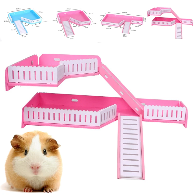 

Hamster PVC Platform Small Animal Crawling Ladder Cage Hamster Playing Climbing Ladder Standing Board Supplies