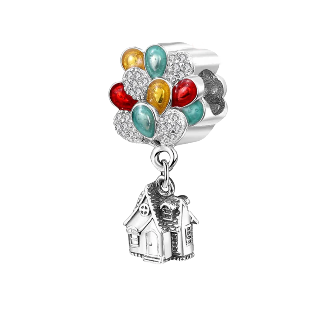 925 Sterling Silver Pendant Windmill Hot Air Balloon Beads Compatible with Original Bracelet Necklace DIY Jewelry Gift