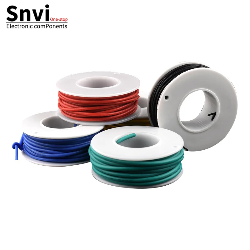 سلك / أسلاك توصيل / أسلاك توصيل مقاومة لدرجات الحرارة العالية - سلك سيليكون فائق النعومة، 18/20/22/24/26/28/30 AWG، كوبيه معلب خالي من الأكسجين #4