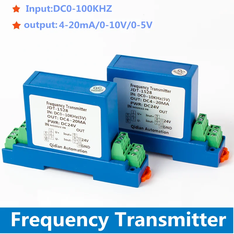 Frequancy Signal Transmitter 4-20mA 0-10V 0-5V 45-55HZ 40-60HZ 0-50HZ 1 In 1 Out Frequency Measuring instrument