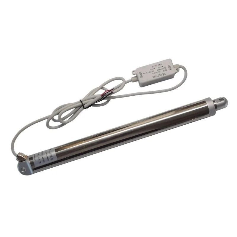 High Power Waterproof IP66 Linear Actuator Motor Diameter 25mm Max Load 50kg Built-in Limit Swith Stainless Steel