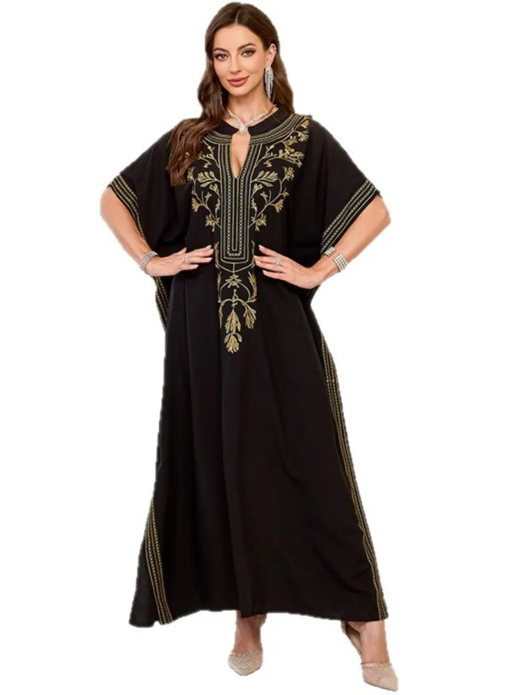 Letnie narzutki damskie na strój kąpielowy z rękawem 3/4, szlafroki, stroje kąpielowe, nowe haftowane sukienki maxi na wakacje na plaży, narzutki 2026