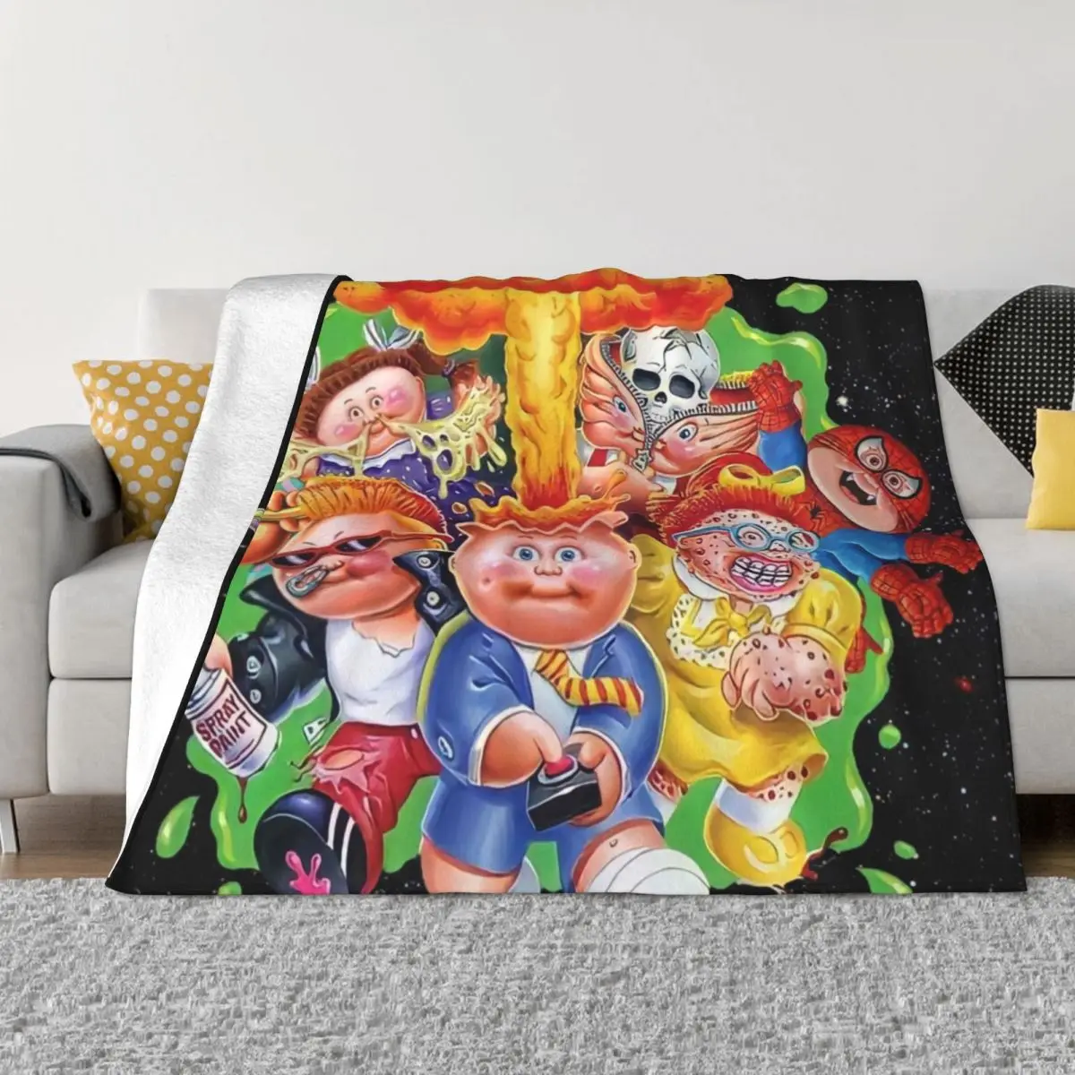 

Garbage pail kids Throw Blanket bed plaid Soft Plush Plaid Sofa Blanket