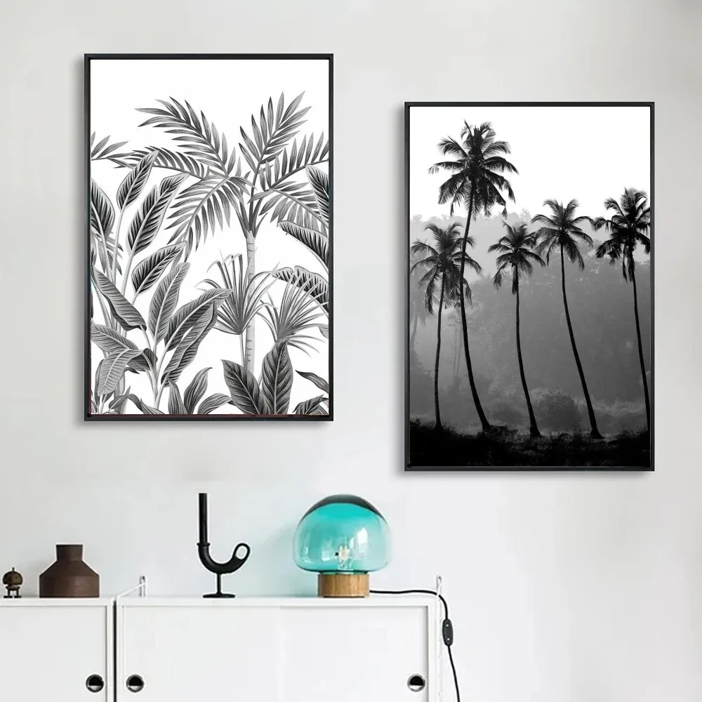 1pc Black And White Forest Poster Poster Art Print Bar Living Room Furniture Decor