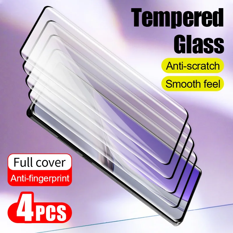 

Защитная пленка на весь экран для OPPO Reno 12 Pro 11 10 9 защитная пленка из закаленного стекла for OPPO Find X7 Ultra X6 Pro, 4 шт.