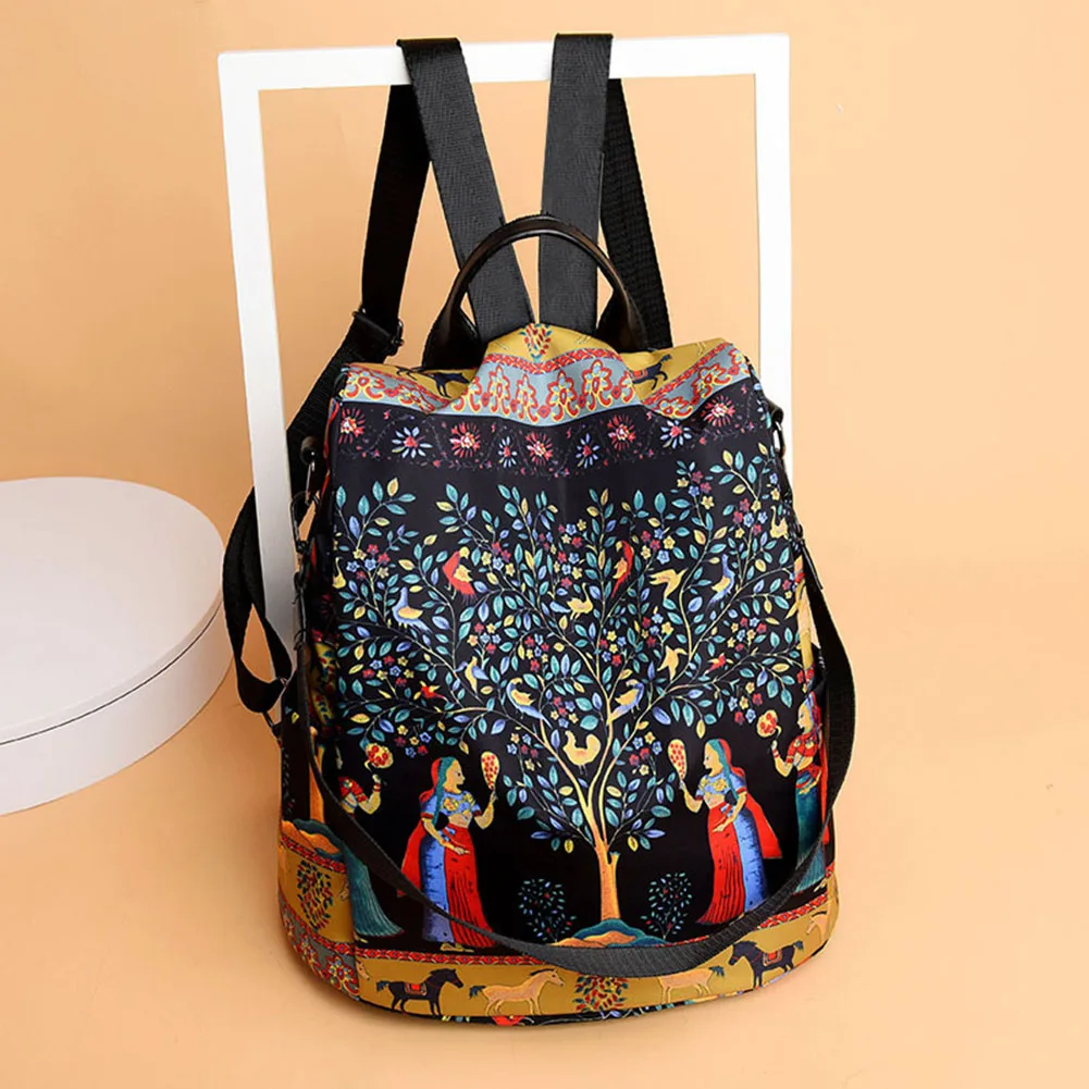 

Oxford Anti-Theft Backpack Large Capacity Fashion Women for Gifts (Tree)