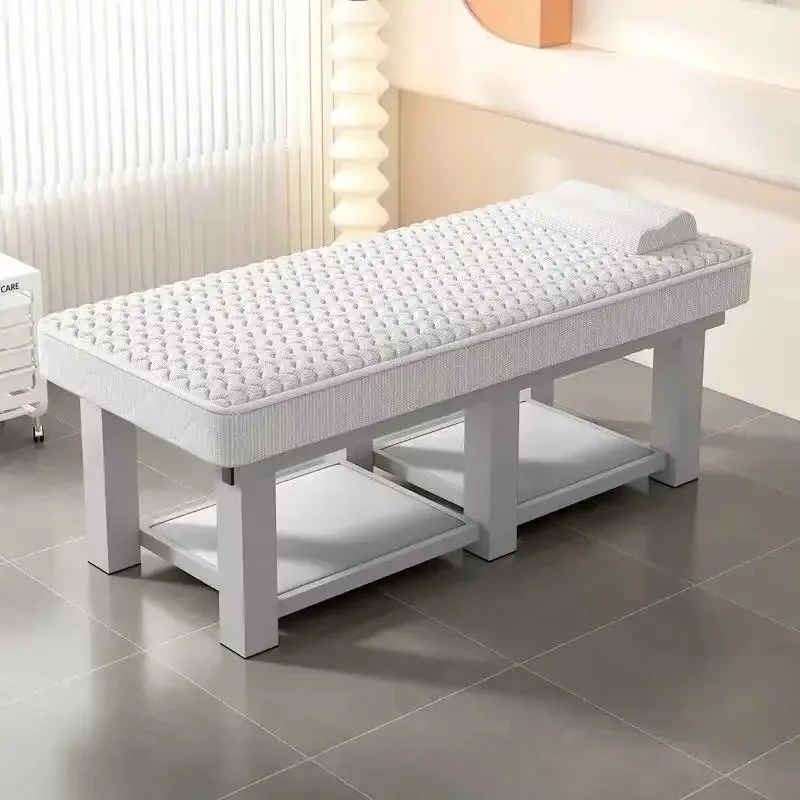 سرير تدليك من الخشب الصلب، طاولة علاج احترافية لصالونات التجميل، أريكة تدليك لعلاج العناية بالجسم بالوخز بالإبر