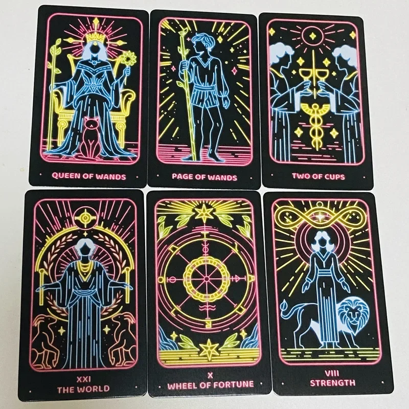 Cartas de Tarot minimalistas y modernas, juego de mesa de adivinación del destino, edición en inglés, Oracle, juegos de mesa para fiesta, 78