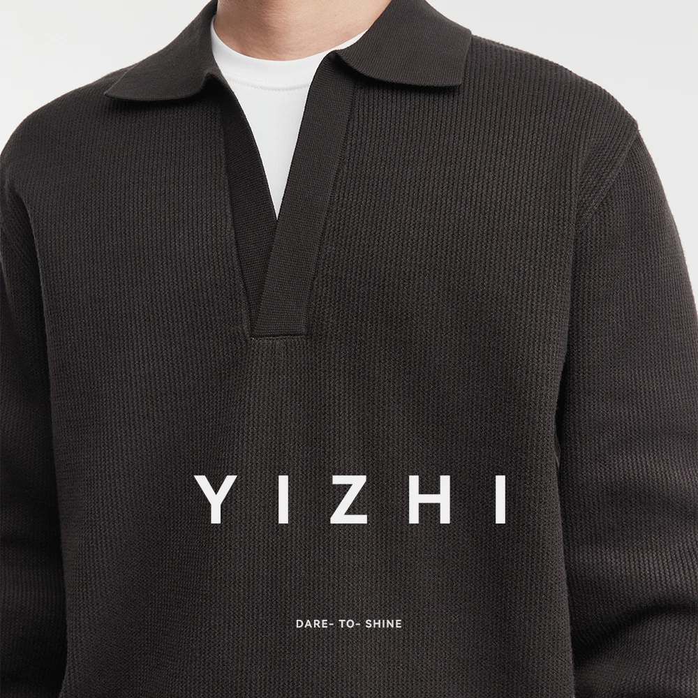 موضة ريترو الرجال وهمية قطعتين بلوزة من الصوف 2025 شتاء جديد التلبيب بلون دافئ طويل الأكمام البلوز العلوي