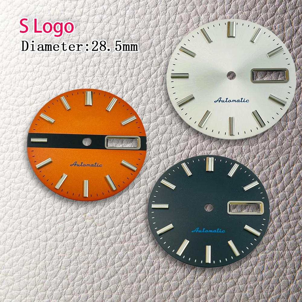 Nuovo articolo di vendita caldo nordamericano con logo S da 28,5 mm Adatto per movimento NH36 Accessori per la modifica dell'orologio luminoso verde