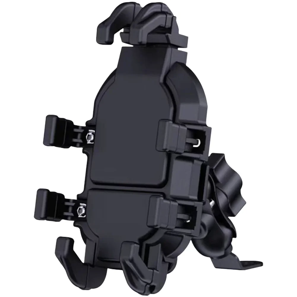 360-Degree Rotation Motorcycle Phone Mount Shockproof Vibration Dampener Handlebar Mirror Mount Shockproof, Anti-Slip