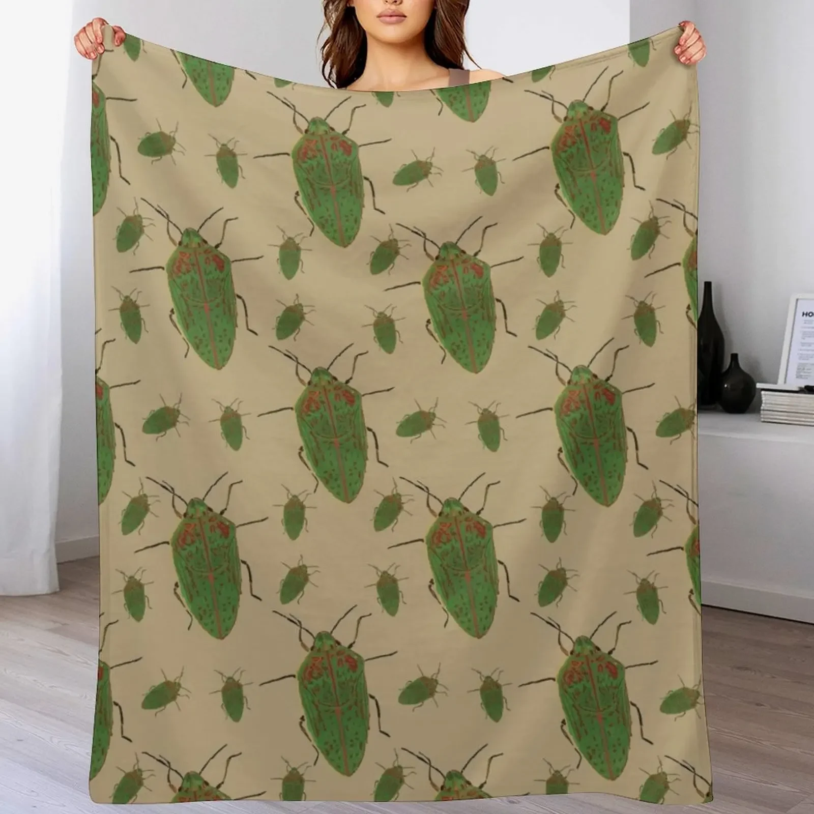 

Hawaii Koa Bug Pattern Throw Blanket Furrys Winter beds Plaid on the sofa Weighted Blankets