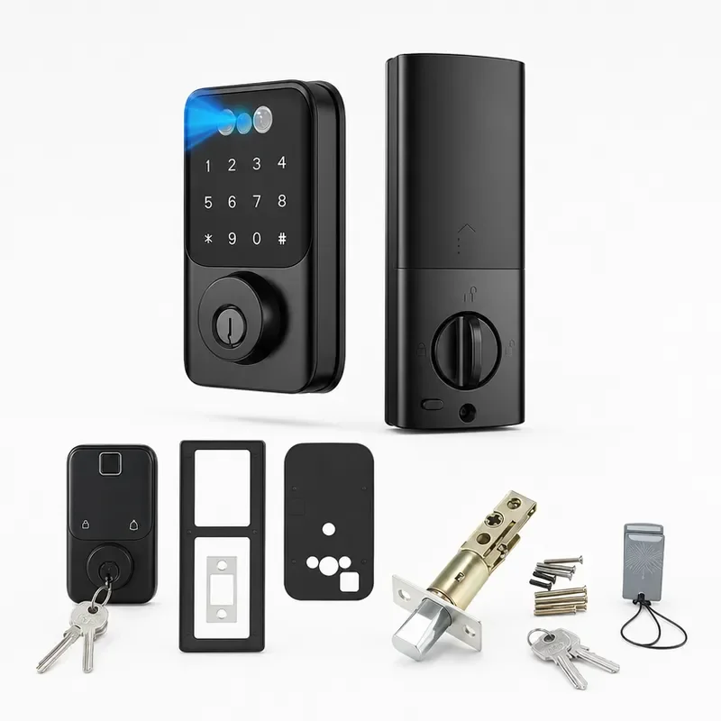 Smart Digital Password Lock Facial Recognition Door Lock Tuya WIFI APP Monitoring for Home and Hotels