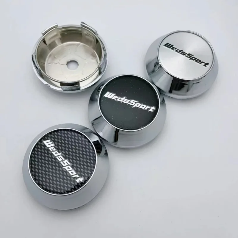 4 Stück 60 mm 64 mm 65 mm 68 mm 69 mm Auto-Radnabenkappen mit Weds Sport Logo Abzeichen High Cap Rad Radkappen Felgenabdeckung Autozubehör – Detail 8