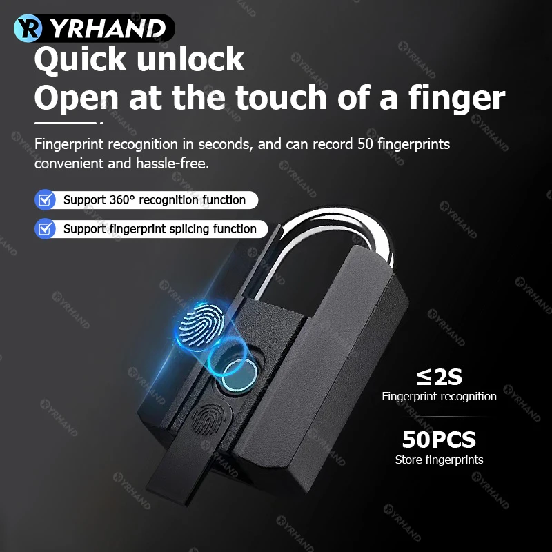 Imagem -03 - Ttlock com Cadeado Inteligente Aplicativo Bluetooth Bloqueio de Impressão Digital Keyless Mini Bolsa com Alexa Google Home Fechadura Eletrônica Ip67