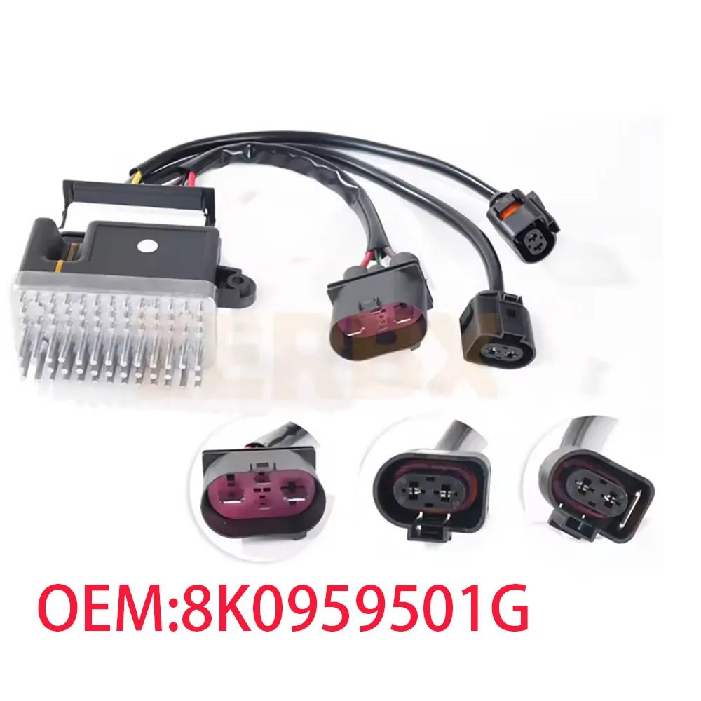 ZERBX 1 Pcs Engine Cooling Fan Control Module 8K0959501H 8K0959501C 8K095 9501G for  Audi A4 A5 A6 A7 Q3 Q5 Allroad 2.0L 3.0L