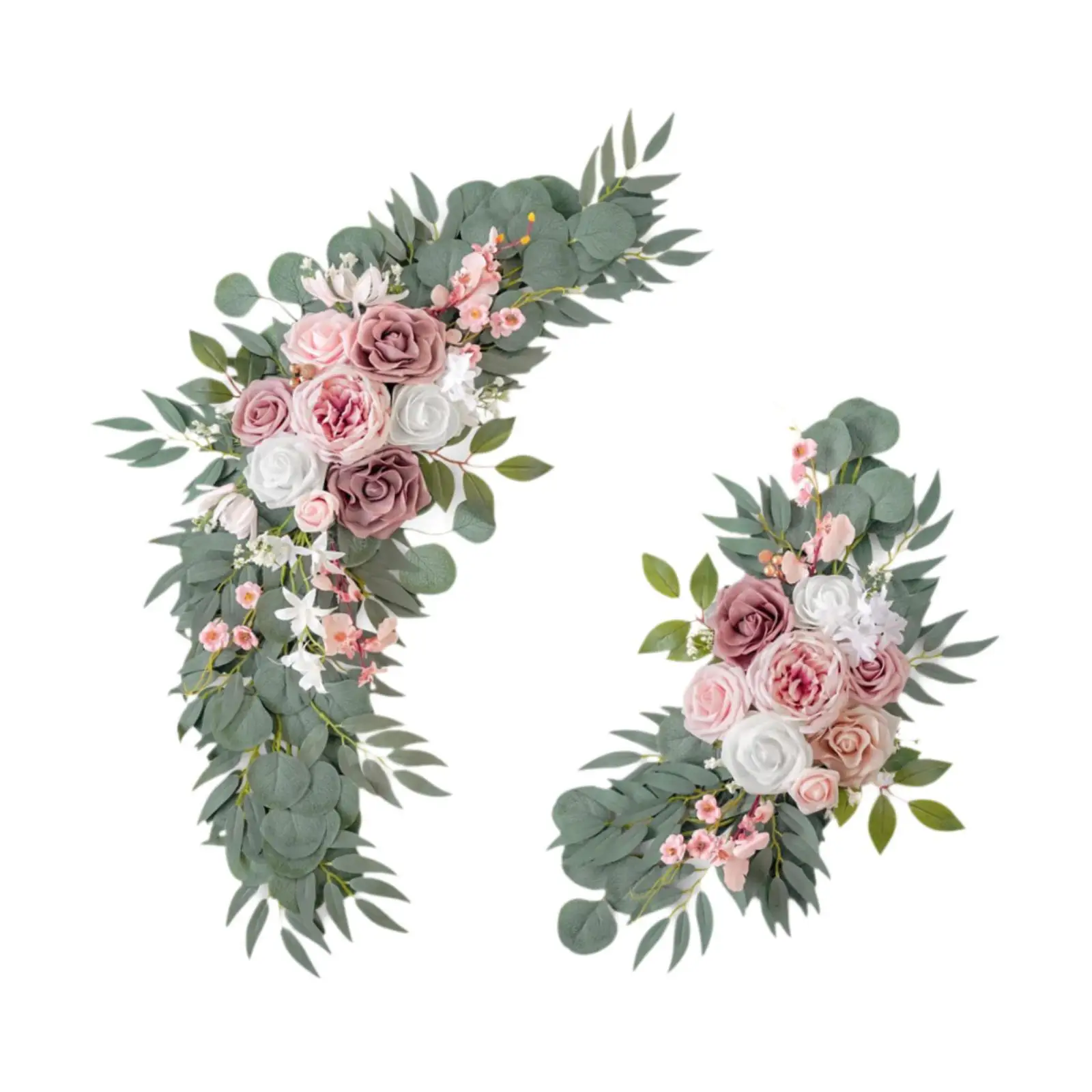 

2x Wedding Arch Flowers Artificial Flower Swags Modern Floral Swag Backdrop Backdrop Decor for Window Reception Ornaments