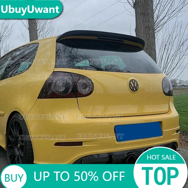 Car Rear Roof Lip Spoiler For Volkswagen VW Golf 5 V MK5 R32 GTI 2006-2009 Car Rear Trunk Spoiler Wing Boot Lip Carbon Fiber