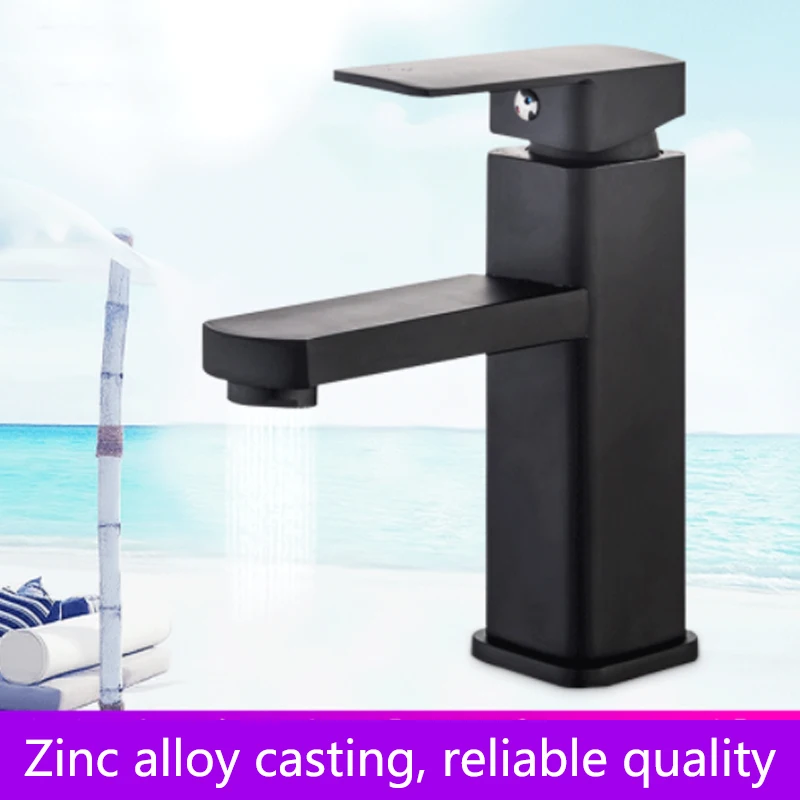 

Black Square Basin Faucet Basin Mixer Tap Sink Faucet Bathroom Faucets Bathroom Tools Decoration Home Decoration Supplies