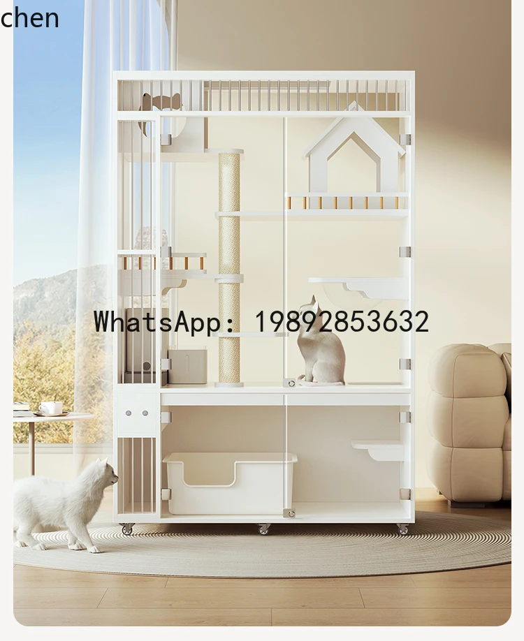 A1  wooden cat cage dream cat castle cabinet pet home nest house cattery