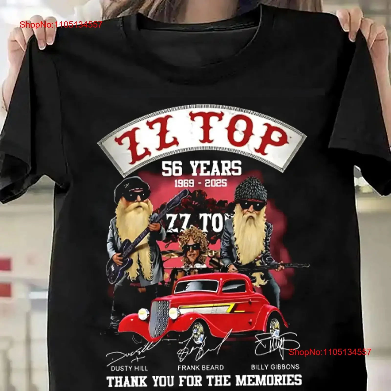 

NEW ZZ Top 56 years 1969 2025 thank you for the memories shirt 3C11 vintage Washed Comfortable Stylish Stretched