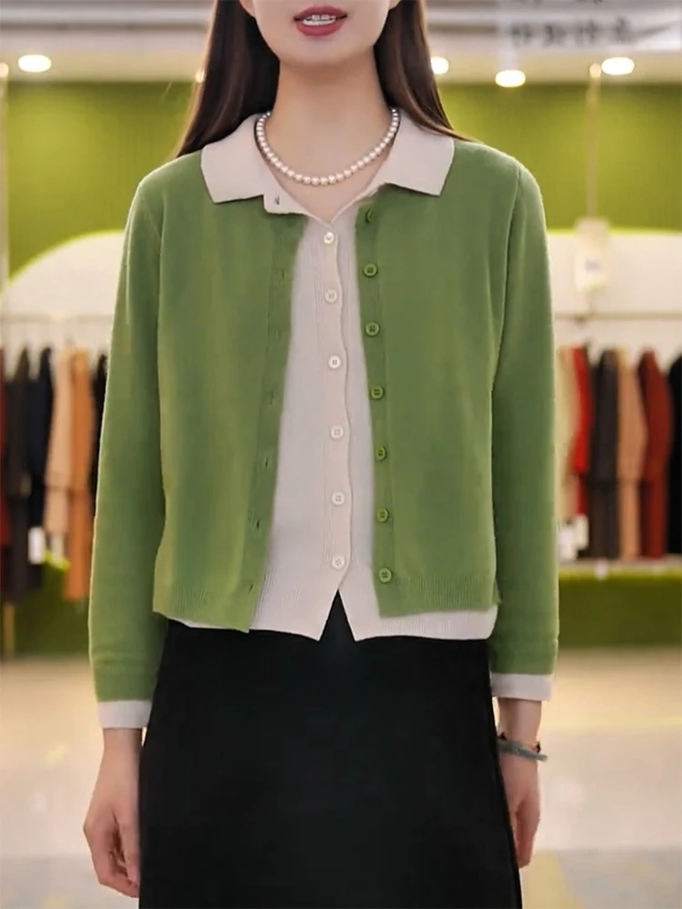 

Корейский элитный вязаный кардиган для женщин: стройнящий, омолаживающий, больших размеров, осенне-зимняя новинка, теплый и согревающий.