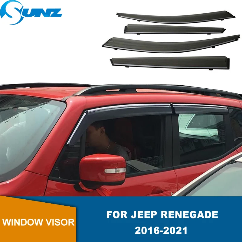 Window Deflector For Jeep Renegade 2016 2017 2018 2019 2020 2021 Car Waterproof Visor Sun Visor Modified Window Rain Visor SUNZ