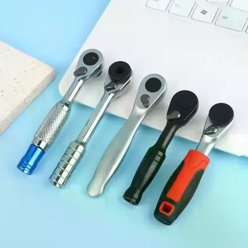 72-tooth Anticorrosion Bidirectional Wrench 1/4 Inch Mini Ratchet Wrench Magnetic Reversible Ratchet Wrench Household Tool