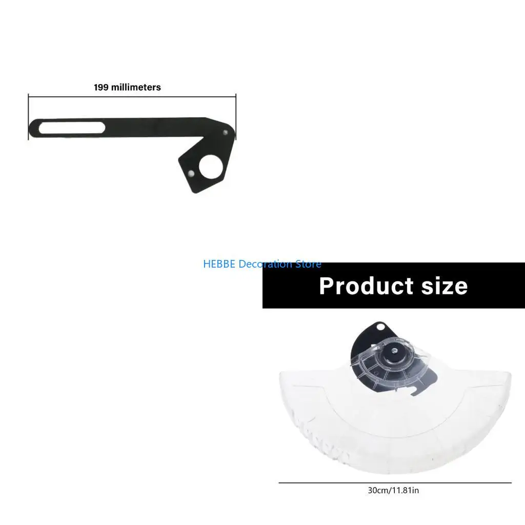 

B0KC Half Covered Miter Cut Defense Shielding Tool Easy Adjustment Not Splash Cut Defense Cover for Cutting Machine