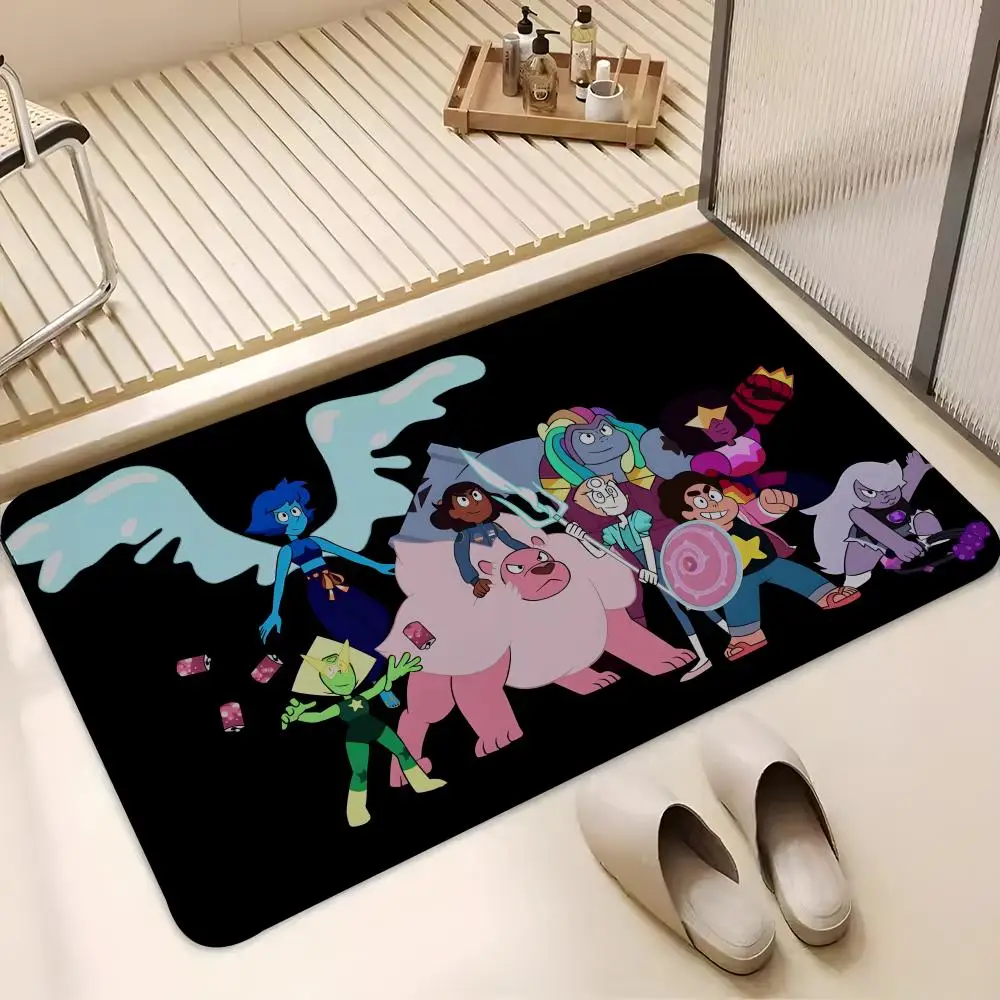 ANIME S-Steven Universe Floor Mat Absorbent Floor Mat Non-Slip Entrance Rug for Bathrooms Restrooms and Toilets