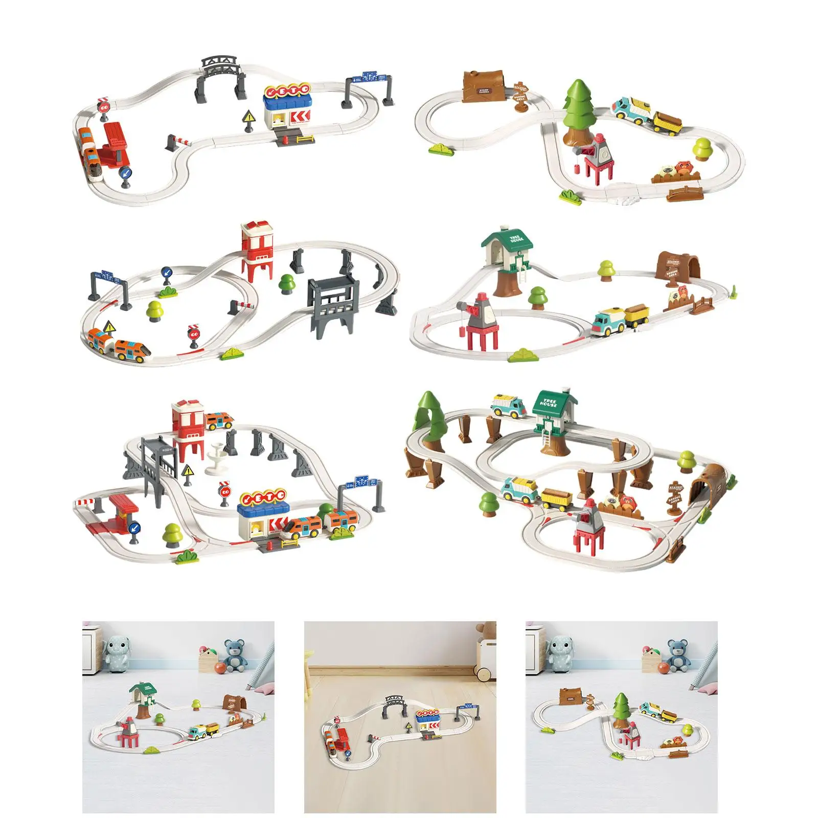 Elektrische treinrailset voor kinderen Treinspeelgoedset voor meisjes, jongens vanaf 3 jaar