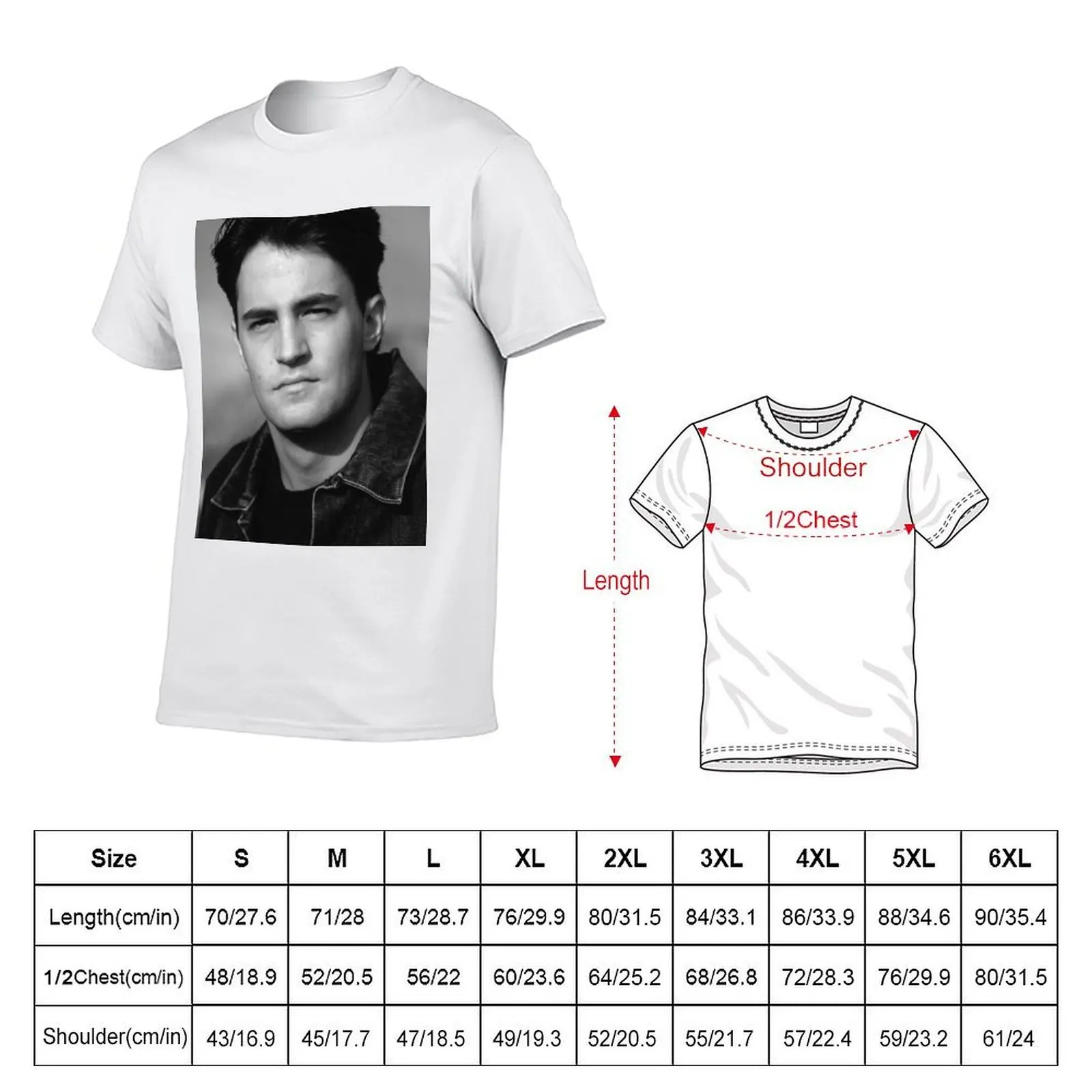 Matthew Perry T-Shirt boys whites graphic shirts Men's clothing