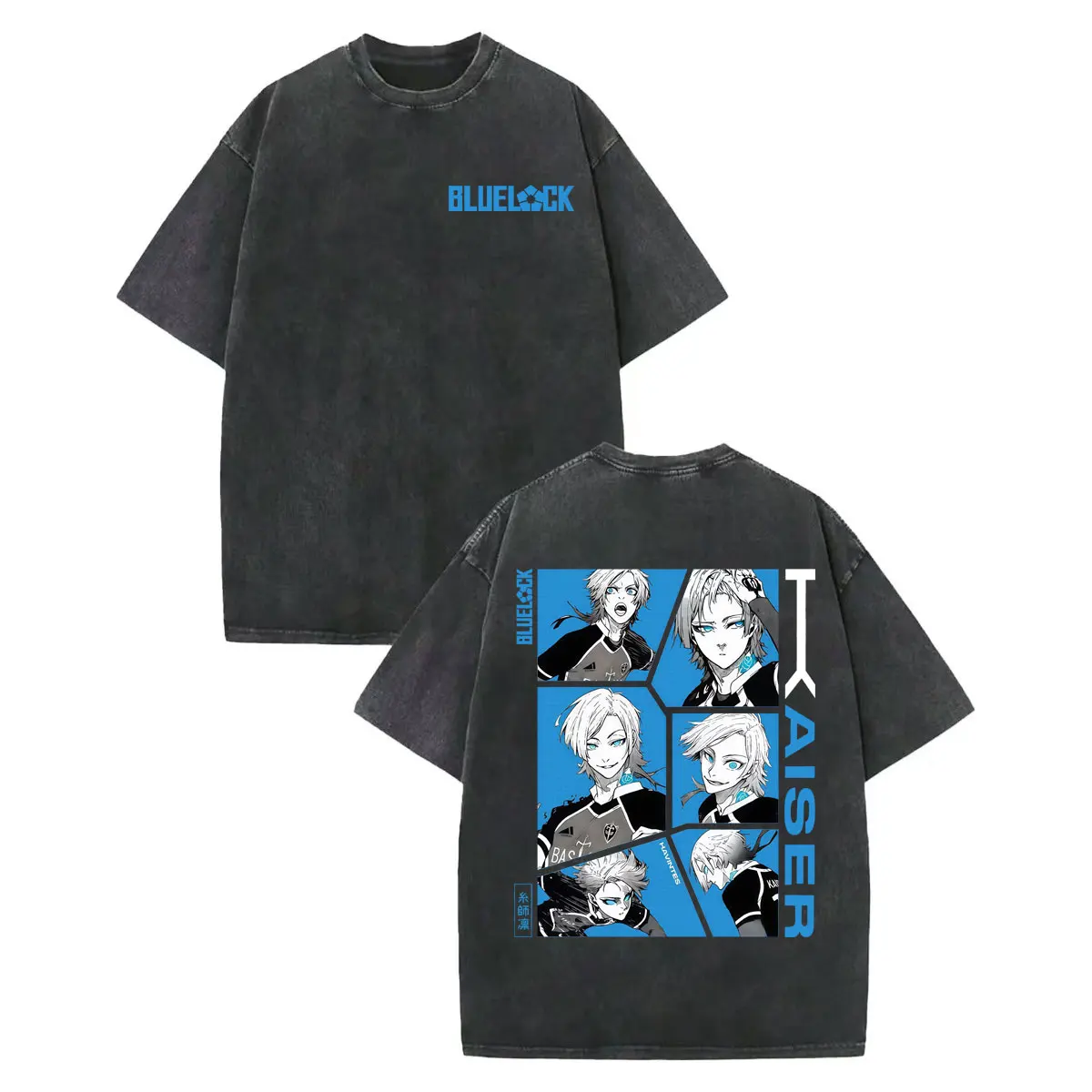 

Hot Sale Blue Lock Anime Merch T-shirt Harajuku Cartoon Vintage Washed T-shirts Men Women Fashion Casual Short Sleeve T Shirts